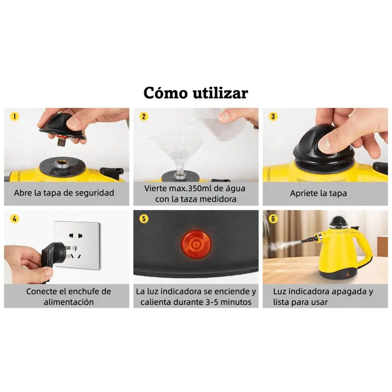 MULTIUSOS A VAPOR PRO MAX  con accesorios incluidos