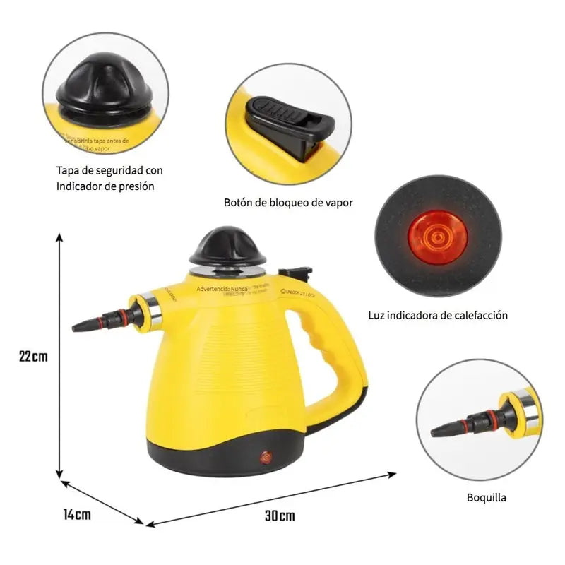 MULTIUSOS A VAPOR PRO MAX  con accesorios incluidos